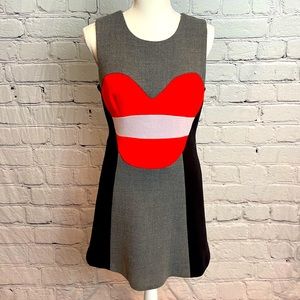 Milly Sleeveless Wool Pattern Dress